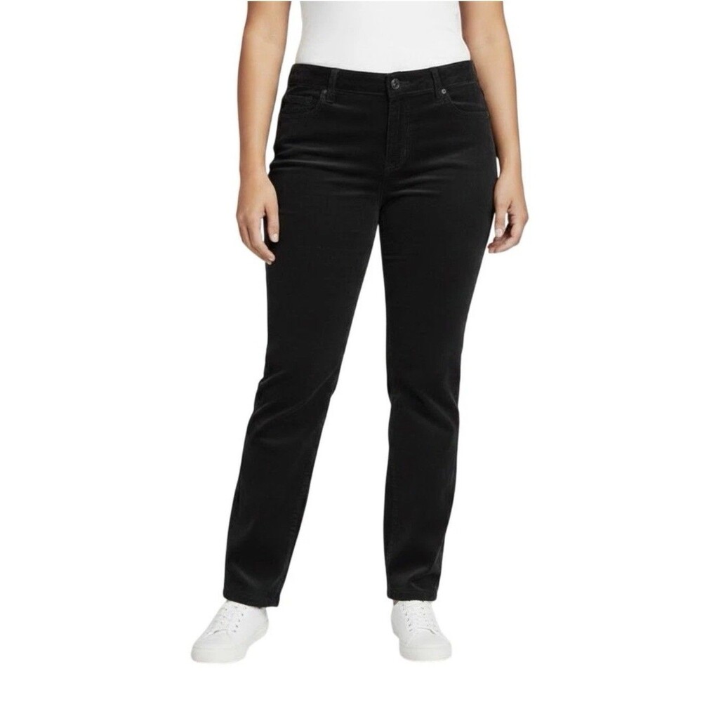 Kut From The Kloth Catherine Corduroy Boyfriend Jeans Black Women 8‎ P NWT